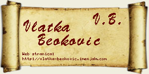 Vlatka Beoković vizit kartica